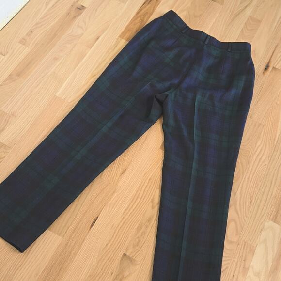 Lauren Ralph Lauren Women’s Blackwatch Tartan Pants – Size 12  100% Pure Wool - Picture 6 of 7
